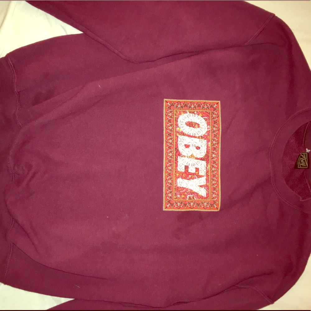 Maroon OBEY sweatshirt